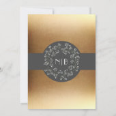 Baby's Breath Krans Gouden Huwelijk Kaart (Achterkant)