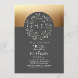  Baby's Breath Krans Gouden Huwelijk Kaart