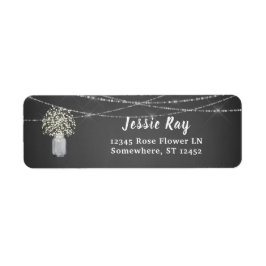Baby's Breath Krijtbord Grijs & Slinger Licht Adre Etiket