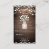 Baby's Breath & Lights Rustic Verwijs een vriend Aanbevelingskaartje (Achterkant)