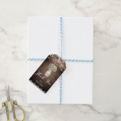 Baby's Breath & Lights Rustieke Trouwgeschenk Cust Cadeaulabel (Met Touw)