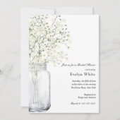 Baby's Breath Mason Jar Bridal Shower Kaart (Voorkant)