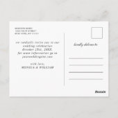 Baby's Breath Mason Jar Bruiloft Save the Date Briefkaart (Achterkant)