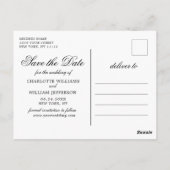 Baby's Breath Mason Jar Bruiloft Save the Date Briefkaart (Achterkant)