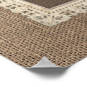 Baby's Breath Mason Jar en Burlap Wedding Welcome Poster (Hoek)