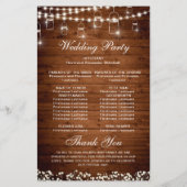 Baby's Breath Mason Jar Huwelijksceremonie Program (Achterkant)