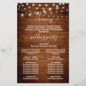 Baby's Breath Mason Jar Huwelijksceremonie Program (Achterkant)