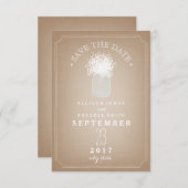 Baby's Breath & Mason Jar Kaart Stock Geïnspireerd (Voorkant / Achterkant)