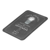 Baby's Breath Mason Jar krijtbord Save The Date Magneet (Linkerzijde)