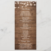 Baby's Breath Mason Jar Lights Wedding Program Programmakaart (Achterkant)