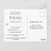 Baby's Breath Mason Jar RSVP-kaart met maaltijdkeu Briefkaart (Achterkant)