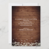 Baby's Breath Mason Jar Rustic Photo Wedding Save The Date (Achterkant)
