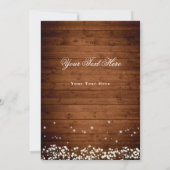 Baby's Breath Mason Jar Rustic Photo Wedding Save The Date (Achterkant)