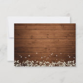 Baby's Breath Mason Jar Rustic RSVP Card (Achterkant)