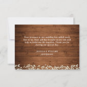 Baby's Breath Mason Jar Rustic Waterverf Bedankkaart (Achterkant)