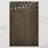 Babys Breath Mason Jar Rustic Wedding Menu Kaarten (Achterkant)