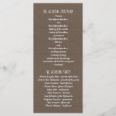 Baby's Breath Mason Jar Rustic Wedding Program Programmakaart (Achterkant)