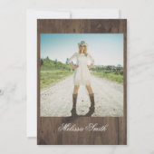 Baby's Breath Mason Jar Rustic Wood Vrijgezellenfe Kaart (Achterkant)