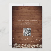 Baby's Breath Mason Jar Rustieke Bruiloft QR-code Save The Date (Achterkant)