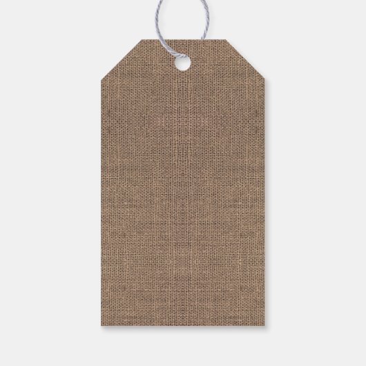 Baby's Breath Mason Jar Rustieke Burlap Kant Cadeaulabel (Achterkant)