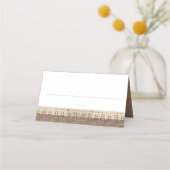 Baby's Breath Mason Jar Rustieke Burlap Kant Plaatskaartje (Voorkant)