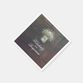 Baby's Breath Mason Jar Rustieke Country Barn Servetten (Hoek)