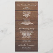 Baby's Breath Mason Jar Rustieke Trouwprogramma's Programmakaart (Achterkant)