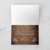 Baby's Breath Mason Jar String Lights Rustic Wood Bedankkaart (Binnen)