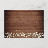 Baby's Breath Mason Jar Trouwaccommodaties Informatiekaartje (Achterkant)