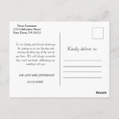 Baby's Breath Mason Jar trouwfoto dank u Briefkaart (Achterkant)