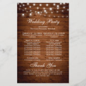 Baby's Breath Mason Jar Wedding Ceremony Program (Achterkant)