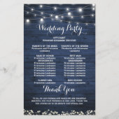 Baby's Breath Mason Jar Wedding Ceremony Program (Achterkant)