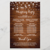 Baby's Breath Mason Jar Wedding Ceremony Program (Achterkant)