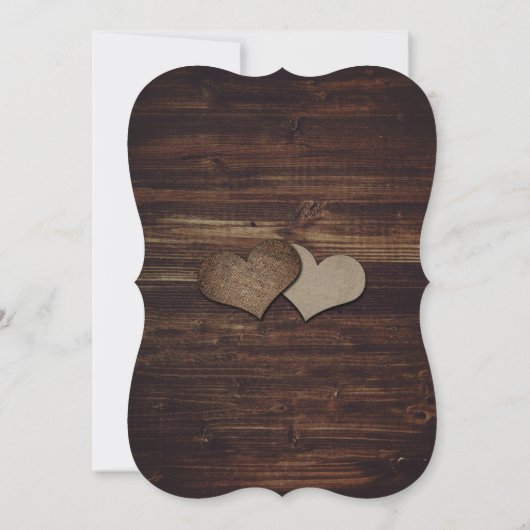 Baby's Breath Mason Jar Wood Floral Lace Wedding Kaart (Achterkant)