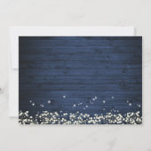 Baby's Breath Mason Pot Rustiek Blauw Houten Bruil Kaart (Achterkant)