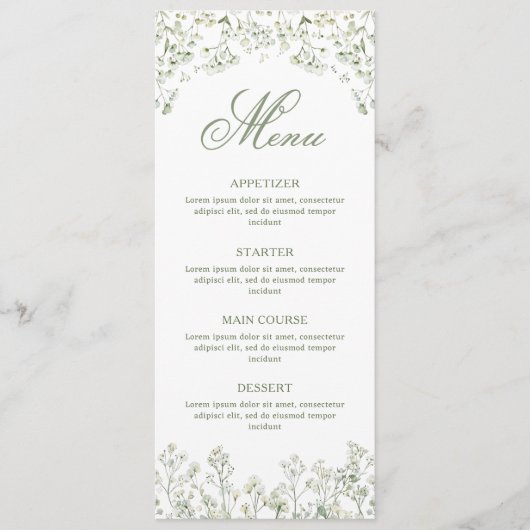 Baby's Breath Menu (Voorkant)