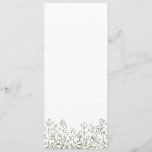 Baby's Breath Menu (Achterkant)