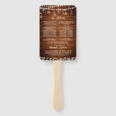 Baby's Breath-metselpot Rustic Huwelijksprogramma Handwaaier (Achterkant)