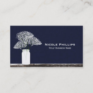 Baby's Breath-metselwerkpot Rustic Blue Zakelijke  Visitekaartje