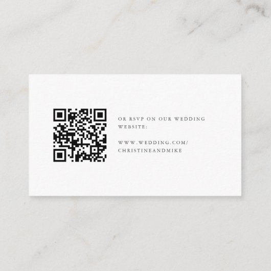 Baby's Breath Minimalistische Trouw-RSvp | QR-code Informatiekaartje (Achterkant)