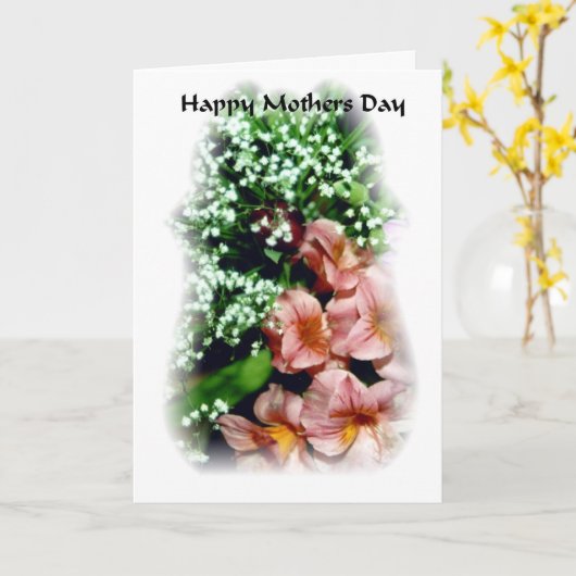 Baby's Breath Moederdag Kaart (Gele Bloem)