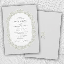 Baby's Breath-monogram Gypsophila bloemige bruilof