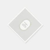 Baby's Breath Monogram Gypsophila Floral Wedding Servet (Hoek)