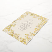 Baby's Breath Monogram Initialen Folie Uitnodiging (Gedraaid)