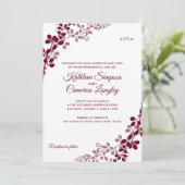 Baby's Breath of Vines bruiloft uitnodigingen | Ma (Staand voorkant)