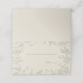 Baby's Breath Off White Elegant Wedding Plaatskaartje (Buitenkant ongevouwen)