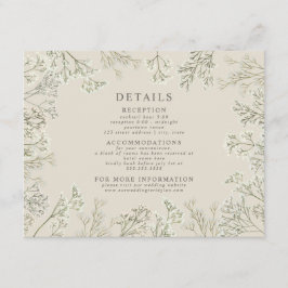 Baby's Breath Off Witte Trouwgegevens Informatiekaartje