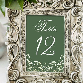 Baby's Breath on Sage Green Kaart