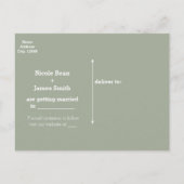 Baby's Breath op Rustieke Wood Country Bruiloft Aankondigingskaart (Achterkant)