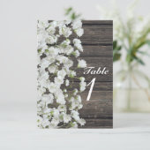 Baby's Breath op Rustieke Wood Country Bruiloft Kaart (Staand voorkant)
